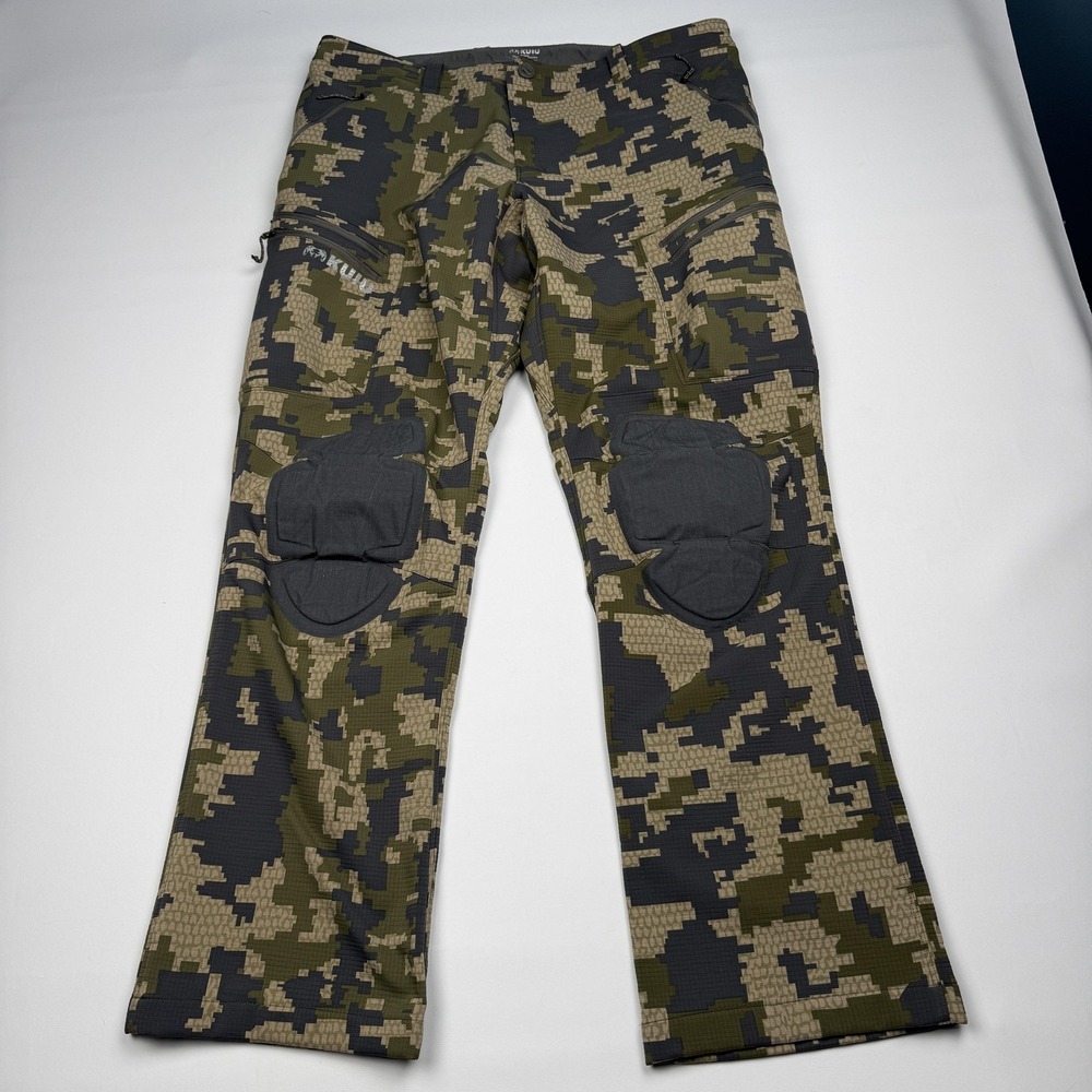 KUIU Talus Hybrid Verde Pants Mens 40x34 Green Camo Cargo Nylon Hunting